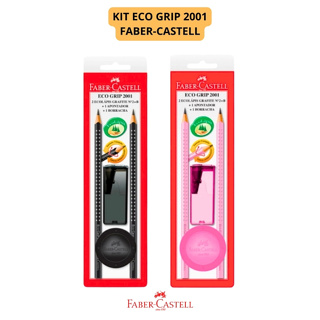 KIT ECO GRIP 2001 PRETO/ROSA - FABER CASTELL em Oferta na Shopee