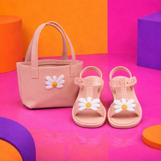 Sandalia Feminina Infantil Rasteirinha Confortavel Margarida com Bolsa de Mão em Oferta na Shopee