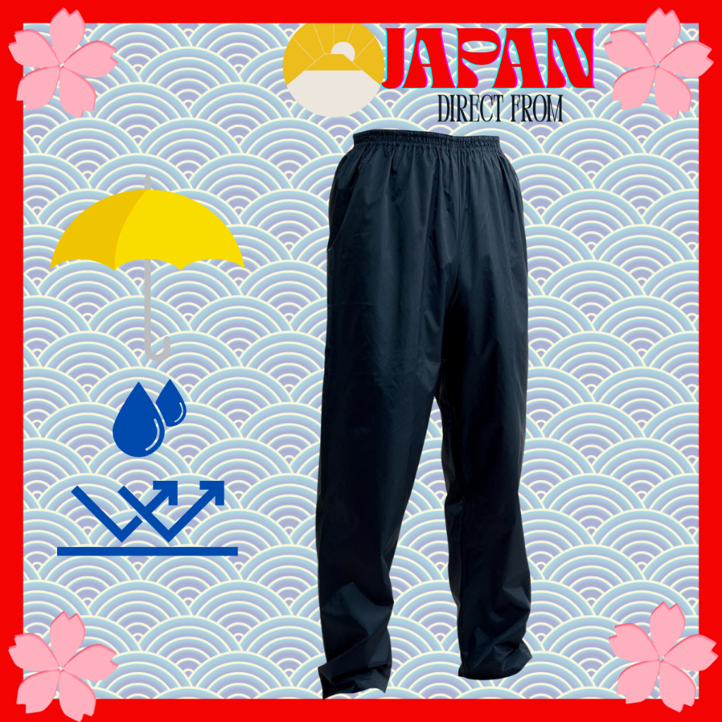 【Importado do Japão】MAKKU AS-1002 Calça de Chuva Impermeável Motociclista Outdoor Pesca Trabalho Azul Marinho