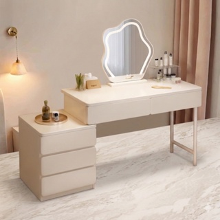 Penteadeira com Espelho LED Multifuncional com Criado-Mudo e 5 Gavetas em Oferta na Shopee