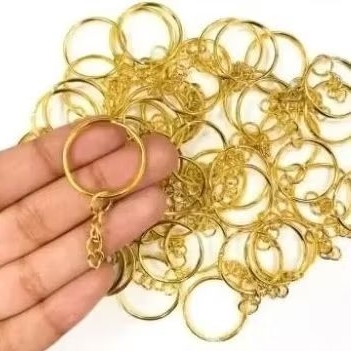 Argola Para Chaveiro Com Corrente - Tamanho 24mm - 50 e 100 unidades