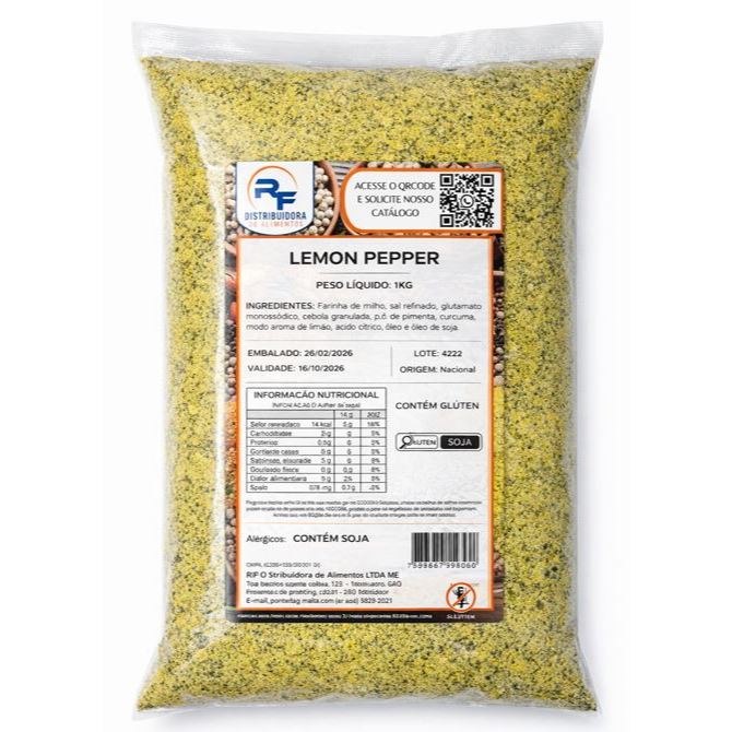 Lemon Pepper Tempero Pronto 1KG