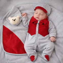 Saída Maternidade Bebê Menino Kit 05 Peças Juca Roupas Bebê