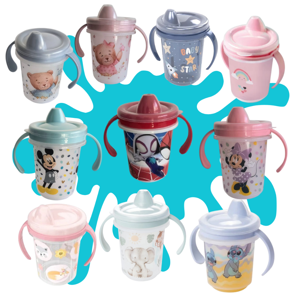 Copo Com Alça e Tampa Removivel Caneca Infantil de Treinamento Antivazamento  Menino  Menina em Oferta na Shopee