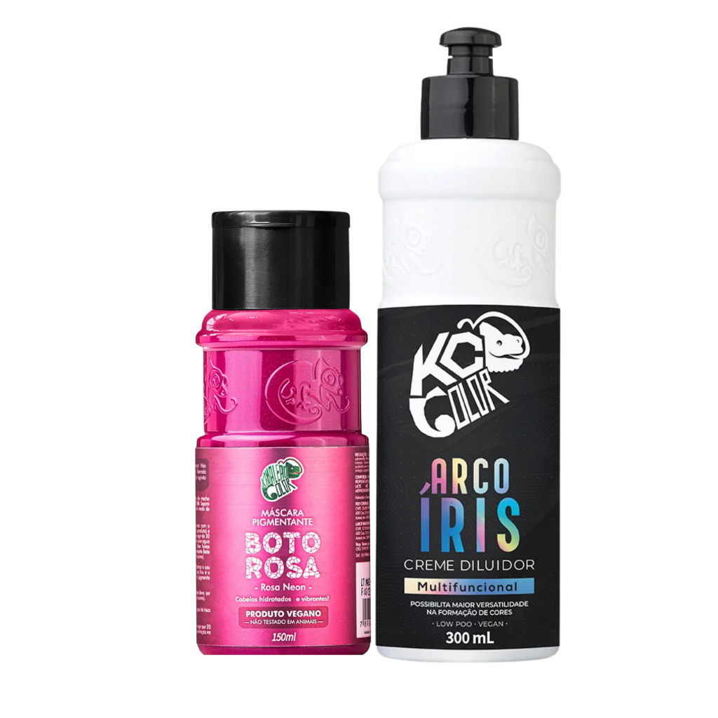 Kit 1 Boto Rosa + 1 Diluidor 300ml - Kamaleão Color