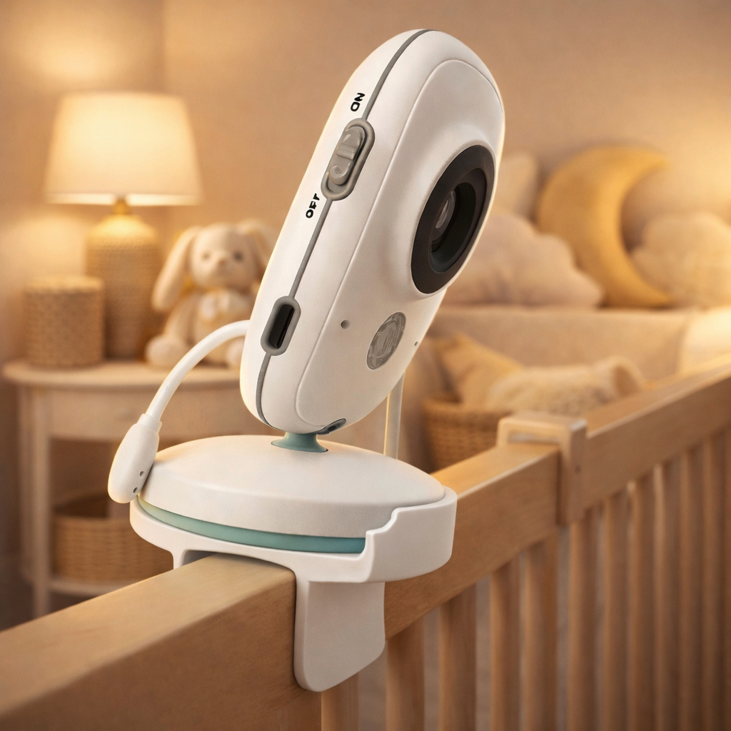 Suporte Babá Eletrônica Câmera Ajustável Flexível Resistente para Berço Monitor bebês Fixação Segura — imagem 2 de 2