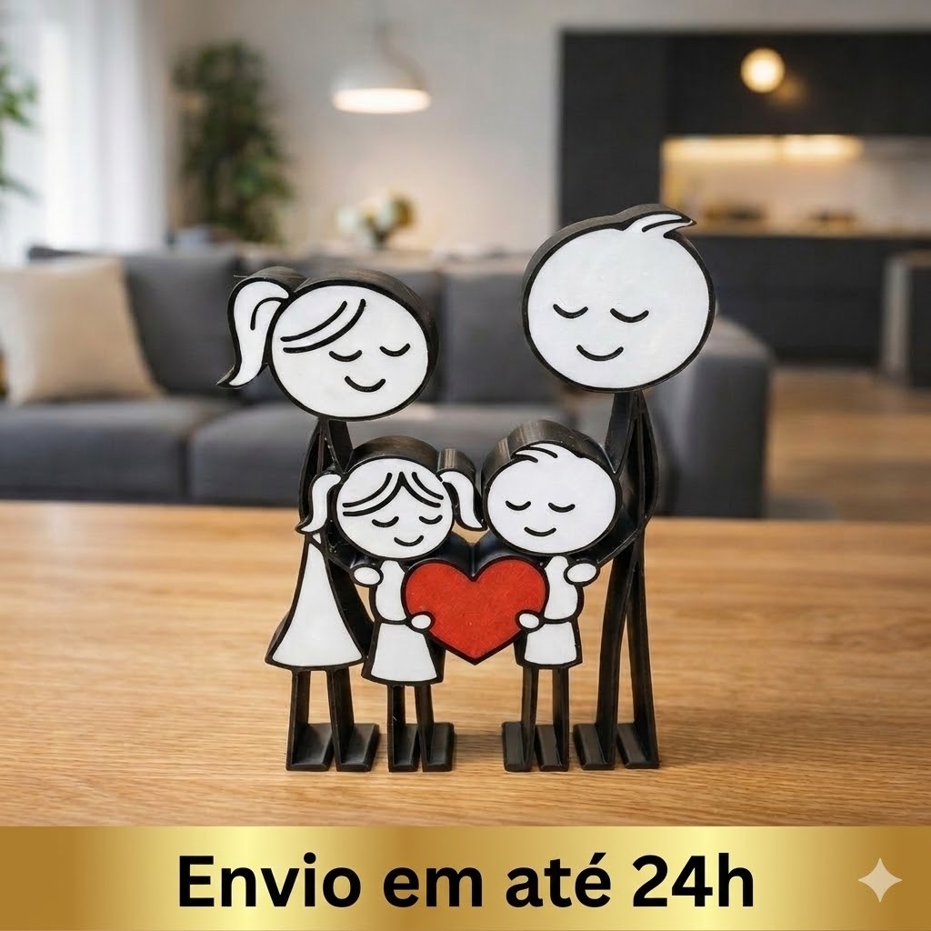 Enfeite Família Feliz Coração 3D Personalizada Várias Opções -  Presente Dia das Mães Pais Namorados Celebração em Oferta na Shopee
