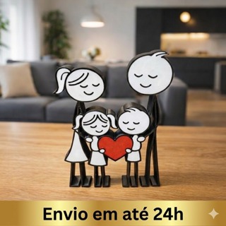 Enfeite Família Feliz Coração 3D Personalizada Várias Opções -  Presente Dia das Mães Pais Namorados Celebração em Oferta na Shopee