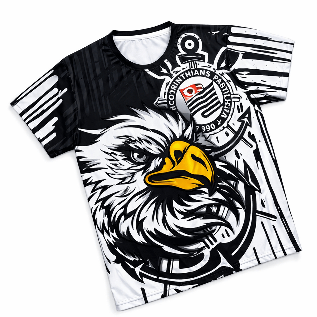 Camisa Torcida Estilo Gaviões Masculina Futebol Confortável Promoção