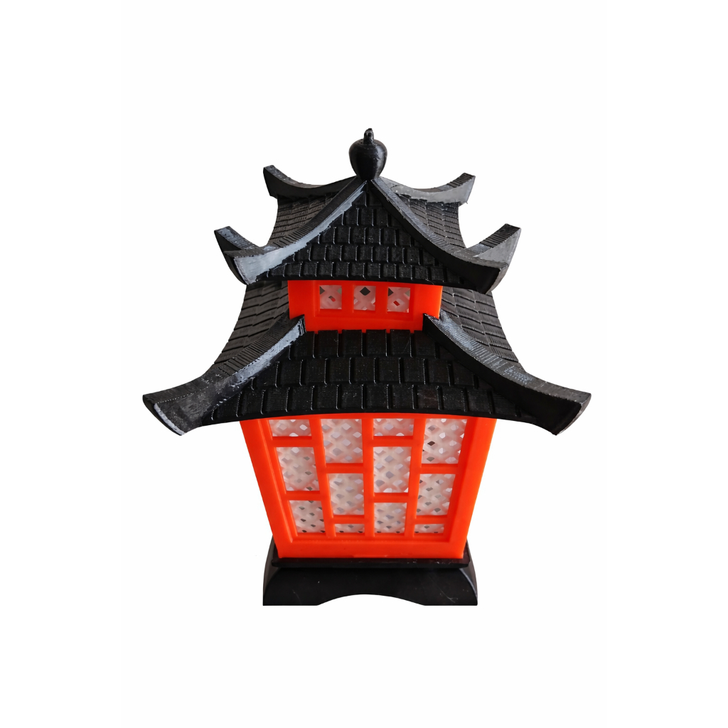 Imagem Luminária Japonesa Lanterna Oriental - Com Vela LED - Decoração Zen Mesa e Quarto