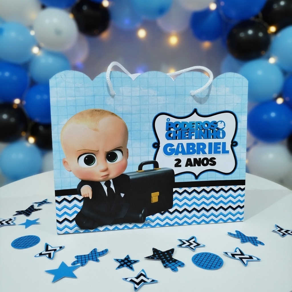 Sacola personalizada - tema Poderoso Chefinho lembrancinhas (DESMONTADAS)  20x16x7cm