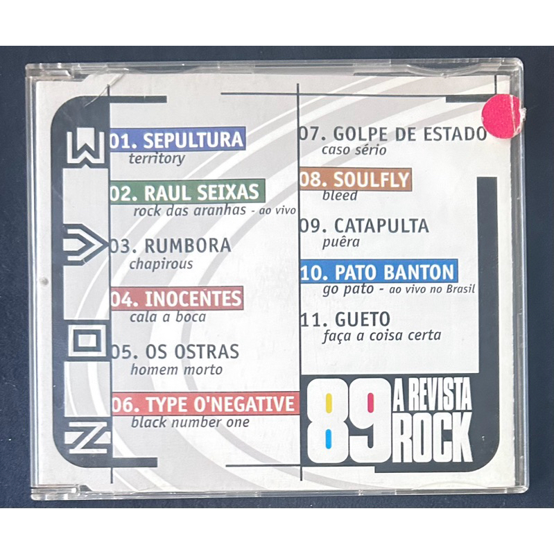 89 A Revista Rock CD Coletânea Sepultura Raul Seixas Type O Negative Soulfly Inocentes