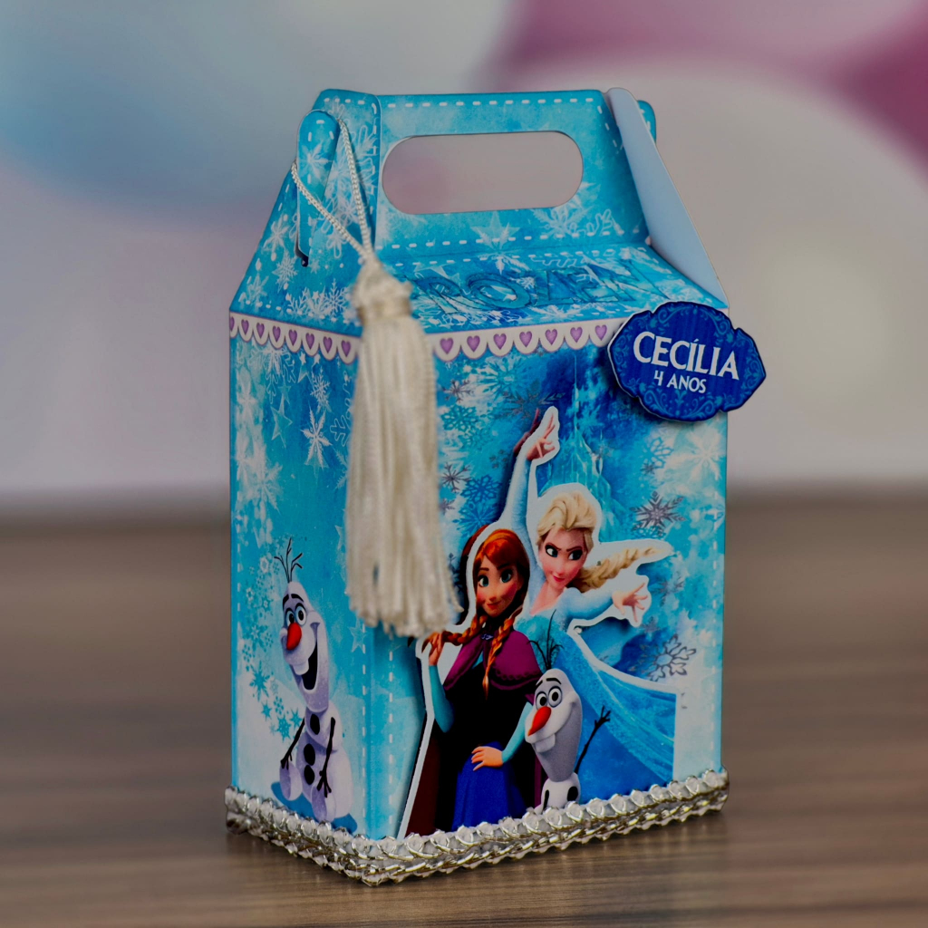 Kit Caixa Maletinha Frozen Lembrancinha Aniversário Caixinha Personalizados Decoração Festa Frozem