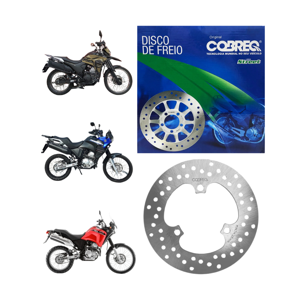 Disco de Freio Traseiro Yamaha XTZ 250 Lander 2006 2007 2008 2009 2010 2011 2012 2013 2014 Cobreq em Oferta na Shopee