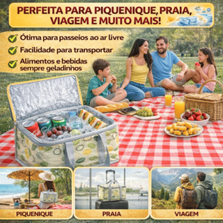 Toalha Tapete Piquenique Bolsa Térmica Bebida Camping Praia Passeio Viagens Parque Impermeável Dobrável ENVIADO SORTIDO em Oferta na Shopee