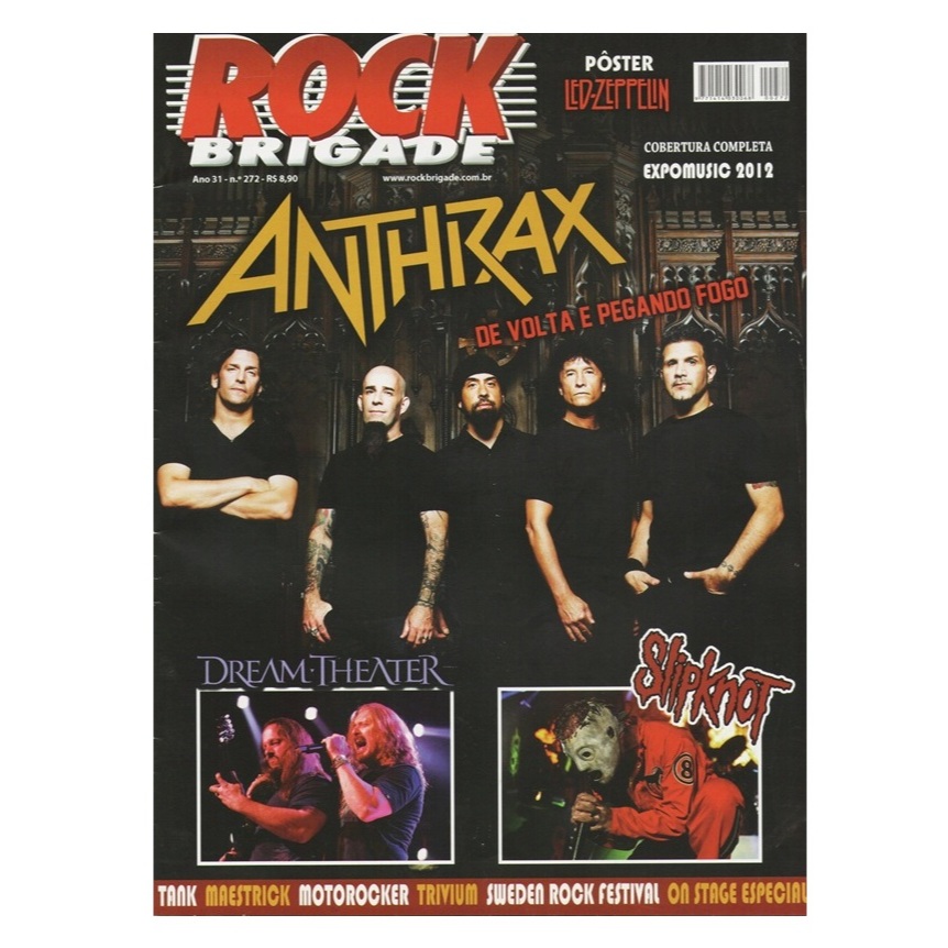 Revista Rock Brigade 272 - Anthrax Dream Theater Slipknot Led Zeppelin