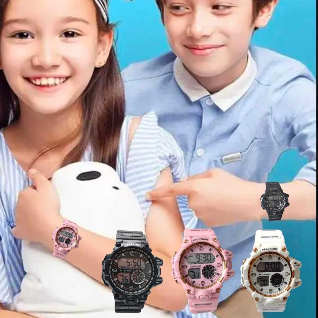Relógio PALLYJANE INFANTIL  led digital esportivos pequeno,resistência d'água COLORIDO