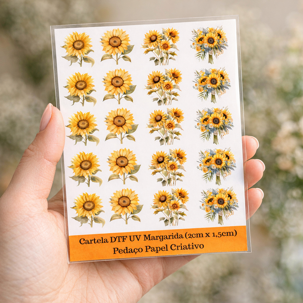 Cartela DTF UV Mês das Mães 25 Adesivos | Transfer para Copos, Caixas, Brindes e Personalizados