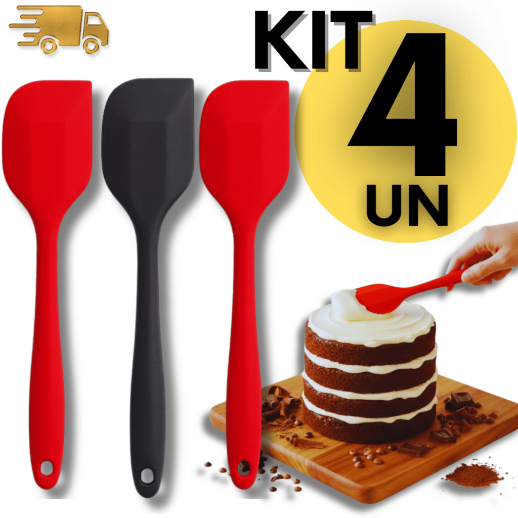 Espátulas de Silicone Pão Duro 27cm Premium Utensílios para Cozinha, Confeitaria e Buffet