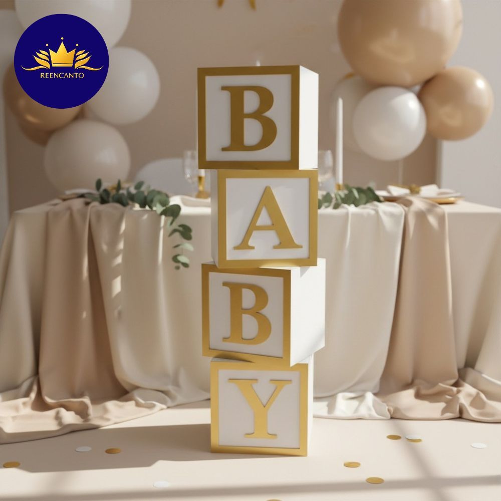 Cubo OH BABY 1Metro MDF 3mm | Decoração Chá de Bebê e Chá Revelação | Pegue e Monte em Oferta na Shopee
