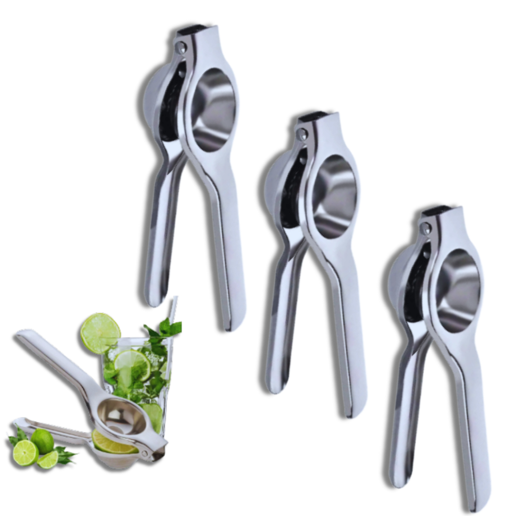 Combo 4 Espremedor Chef Gourmet De Limão Aço Inox Maciço Super Forte