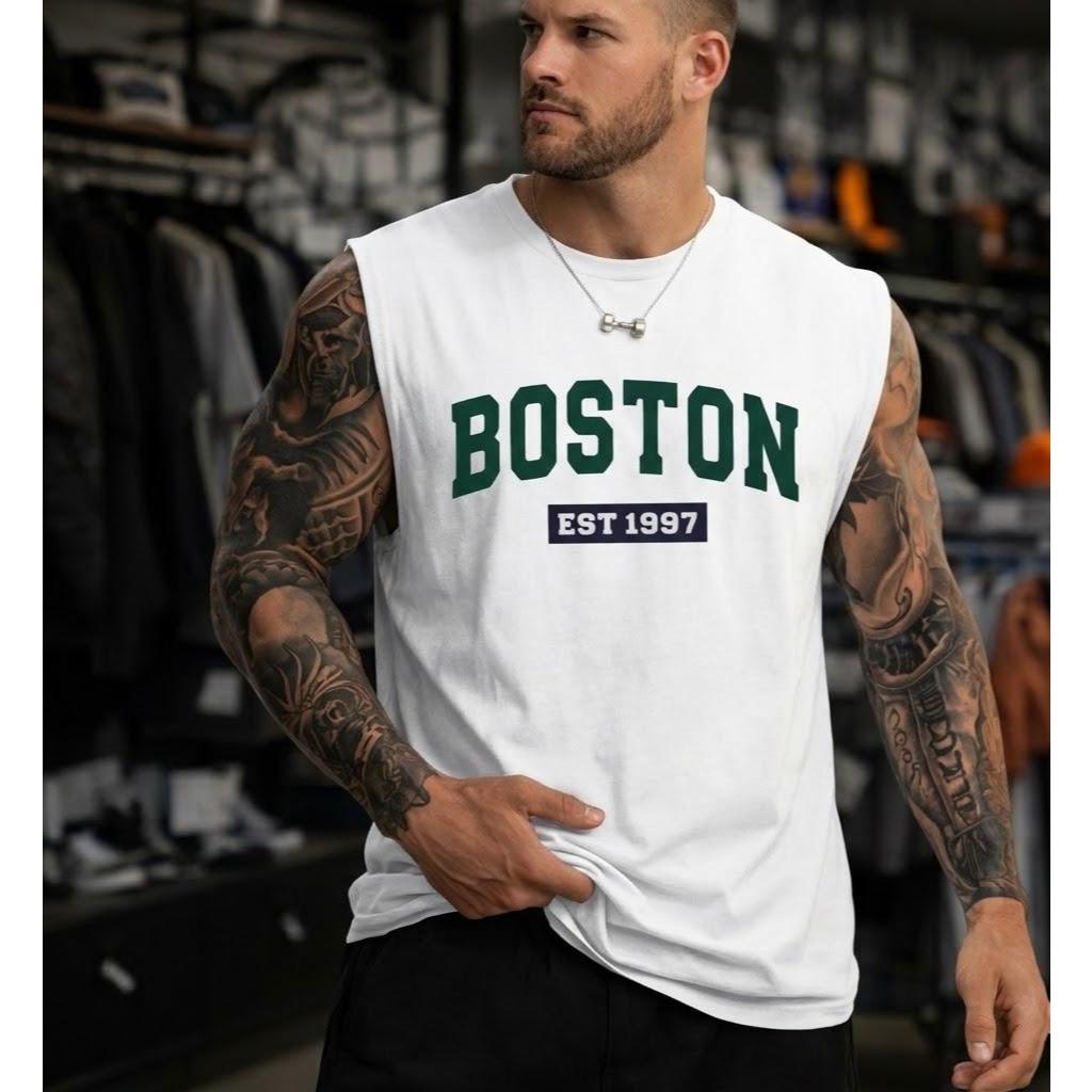Regata Masculina Estilosa Algodão Camiseta Oversized Estilo Machao Cavada Varias Cores Lançamento Academia