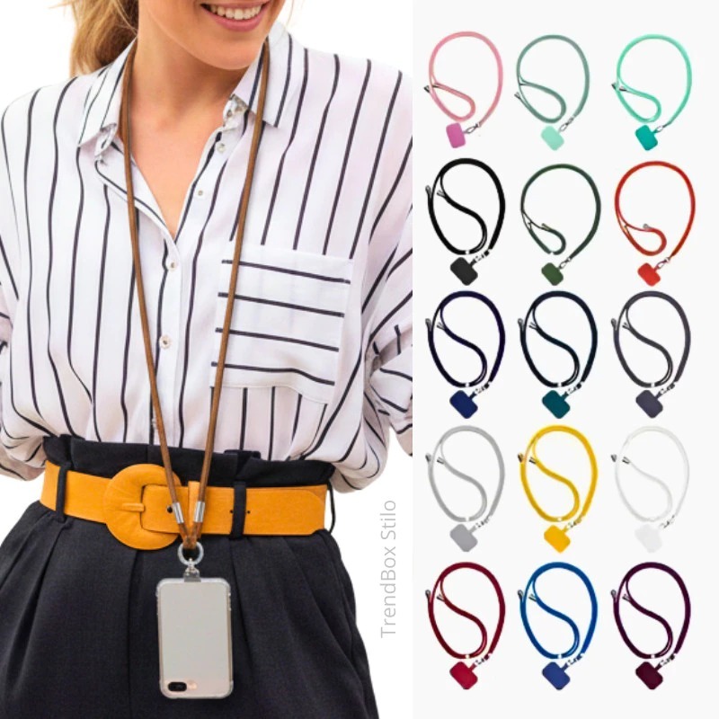Cordão Salva Celular Universal de Mão ou Pescoço Antiqueda Segurança para Smartphone Com Suporte