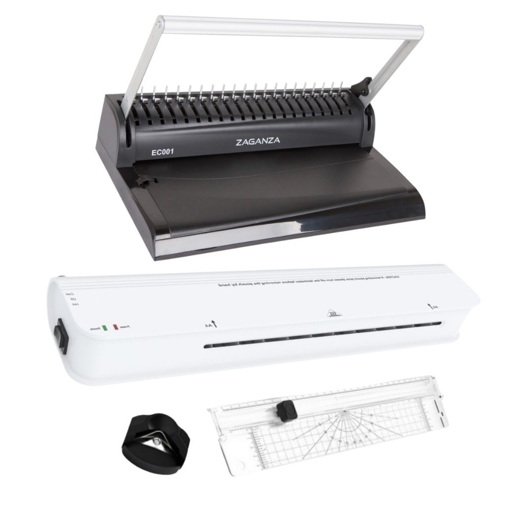 Kit Plastificadora A4 + Guilhotina + Encadernadora Plastificação em Oferta na Shopee