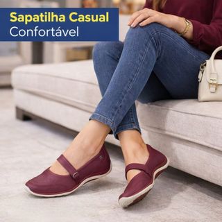 sapatilha feminina kolosh casual cabernet palmilha impulse