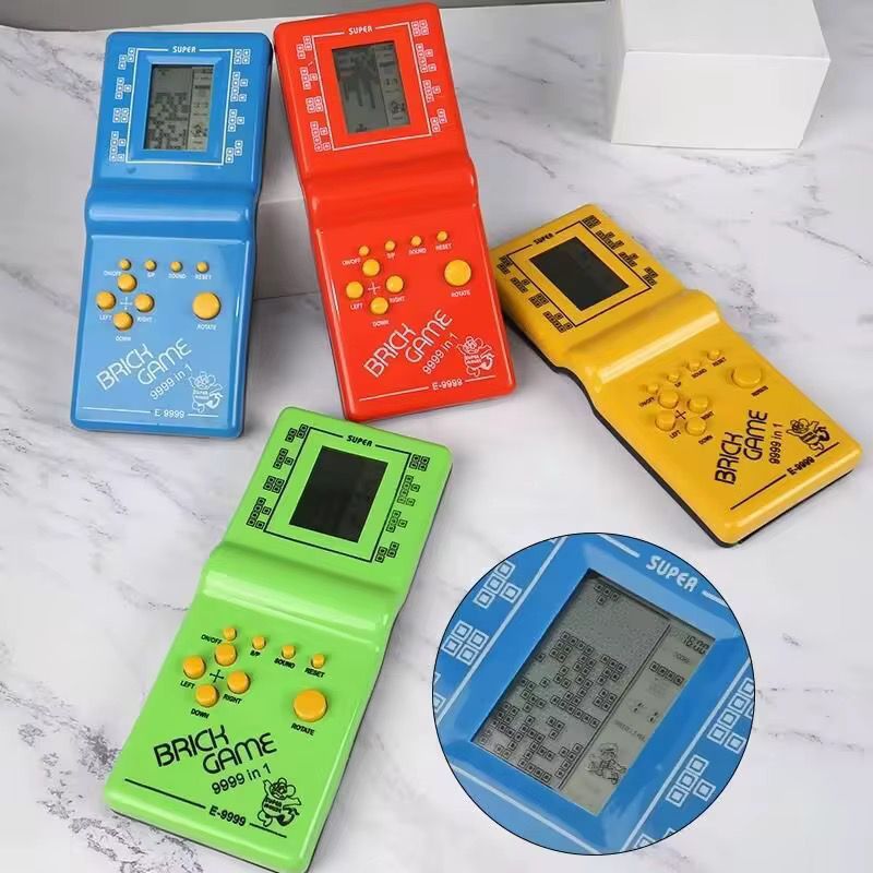 Mini Game Brick 9999 em 1 Portátil Retrô Tetris Console Portátil Infantil Com Som Brinquedo Clássico em Oferta na Shopee