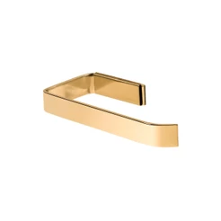 Papeleira para Banheiro Porta Papel Higiênico Quadrado Chapa Metal Dourado
