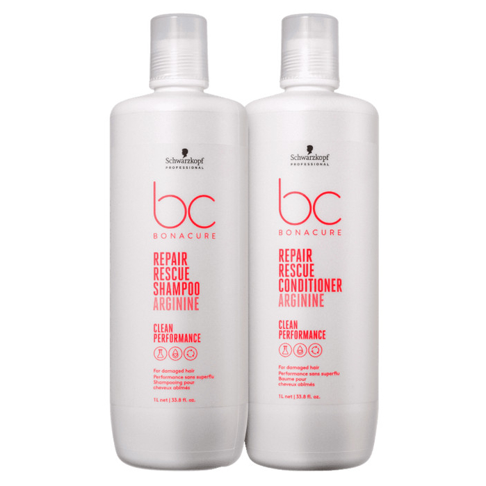 Kit BC Bonacure Clean Performance Repair Rescue Pro Duo 1L em Oferta na Shopee