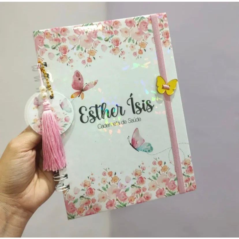 Caderneta de Vacinação Personalizada com Nome | Caderneta de Saúde do Bebê | Atualizada SUS | Menina