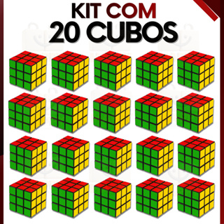 Kit 20 Cubo Mágico 5x5 cm Jogo de Raciocínio Lógico Coordenação Motora Infantil em Oferta na Shopee