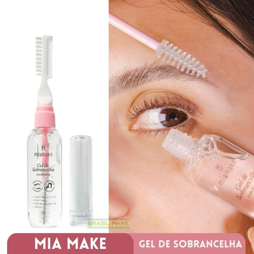 Mia Make Gel para Sobrancelha com Pente + Escova 13g cada