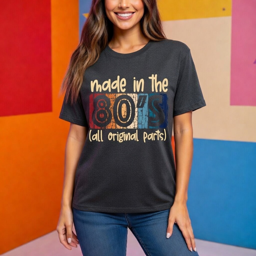 Camiseta Feminina com Estampa Feita nos Anos 80 em Oferta na Shopee