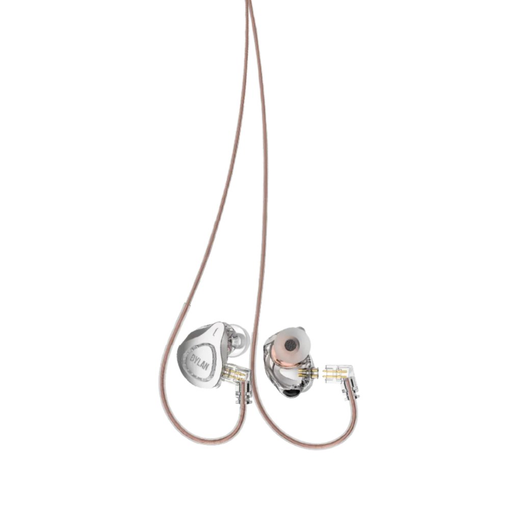 Fone De Ouvido Monitor De Palco In-Ear Dylan DE-515 Silver Double Dynamic Magnet