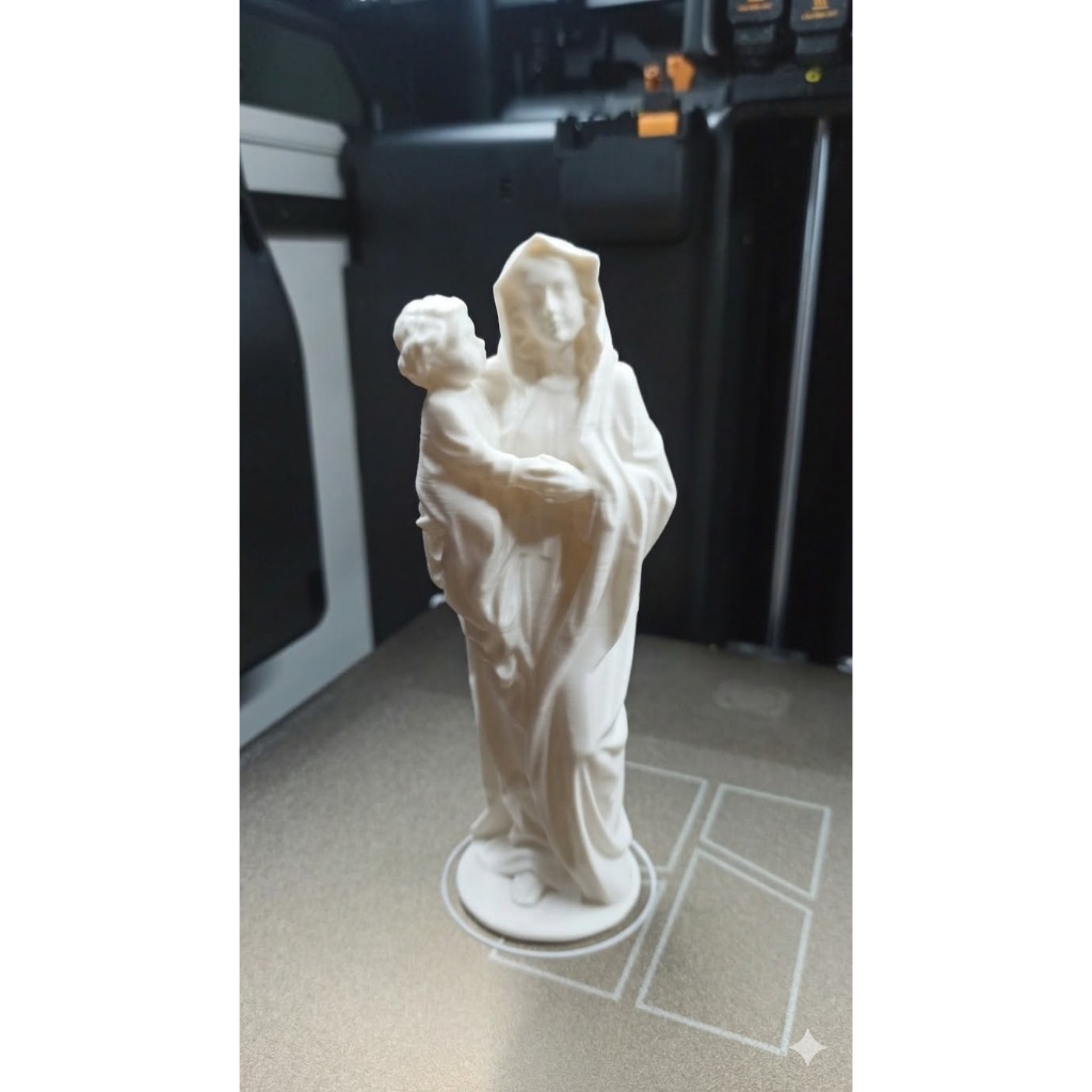 Imagem Religiosa Nossa Senhora com Menino Jesus  Escultura Decorativa Católica Religiosa