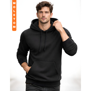 Moletom Blusa Canguru Flanelado Capuz Bolso Liso Abrigo Frio Inverno Masculino e Feminino em Oferta na Shopee