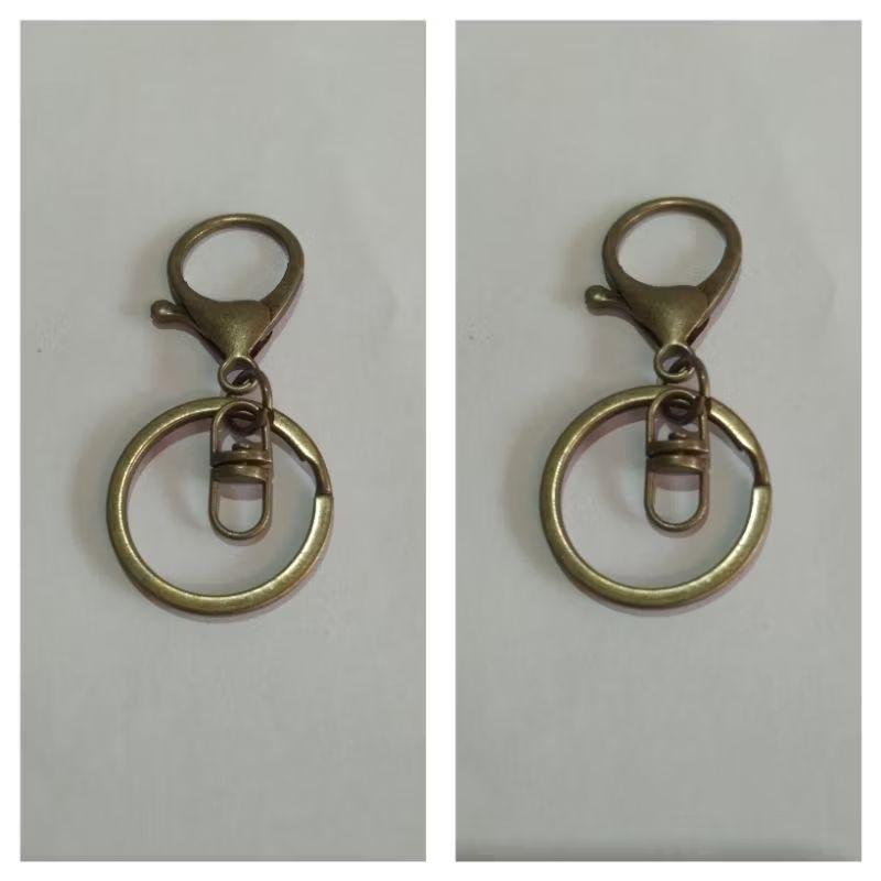 Mosquetão com Argola 30mm Ouro Velho 15pçs..