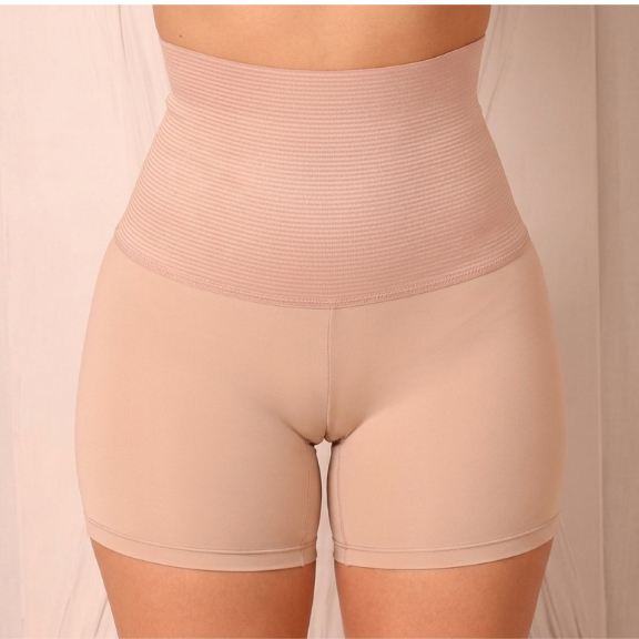 Short Modelador Feminino Alta Compressão Cintura Alta Reduz Medidas Segunda Pele