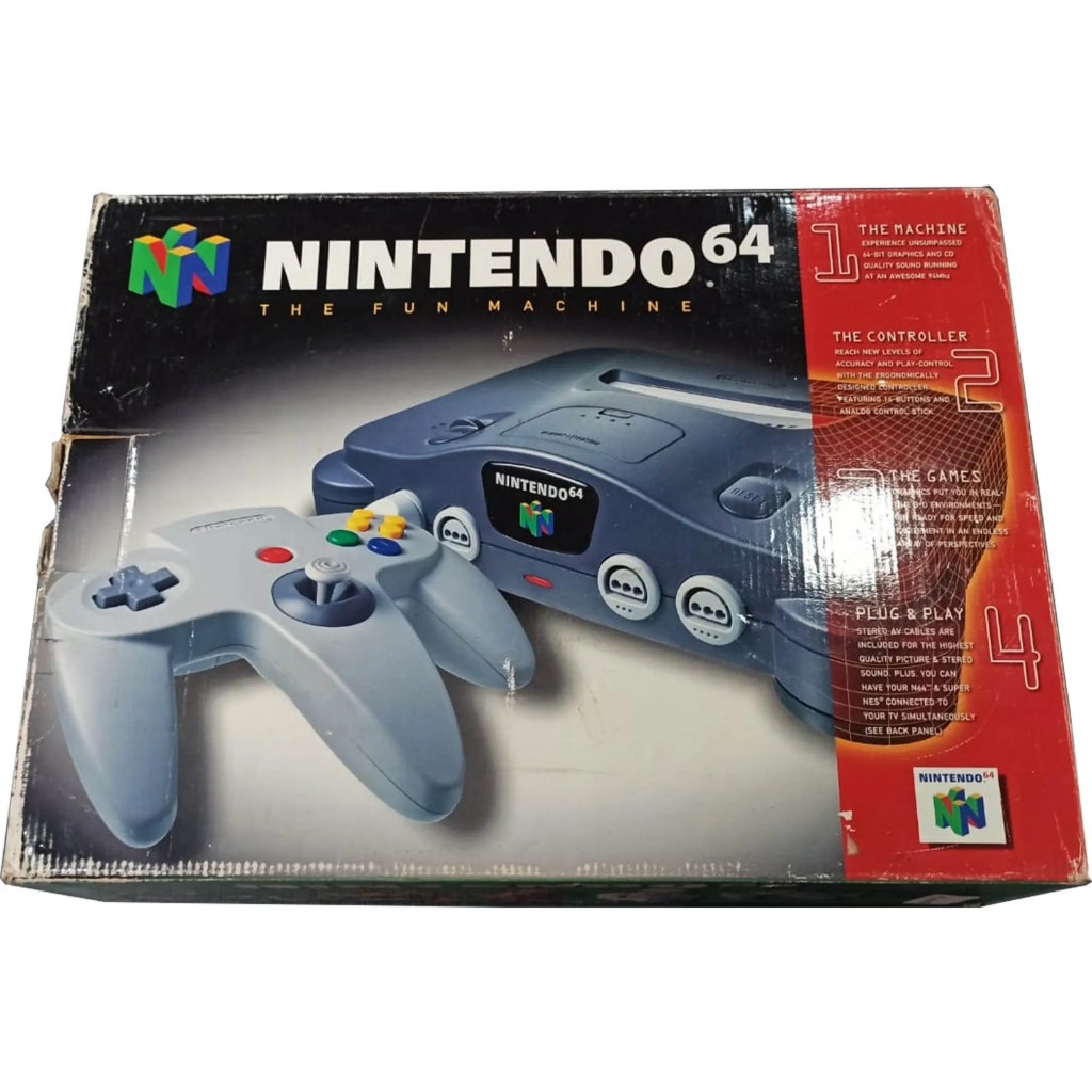 Video Game Console NIntendo 64 Versão Especial Nintendo Futebol Completo
