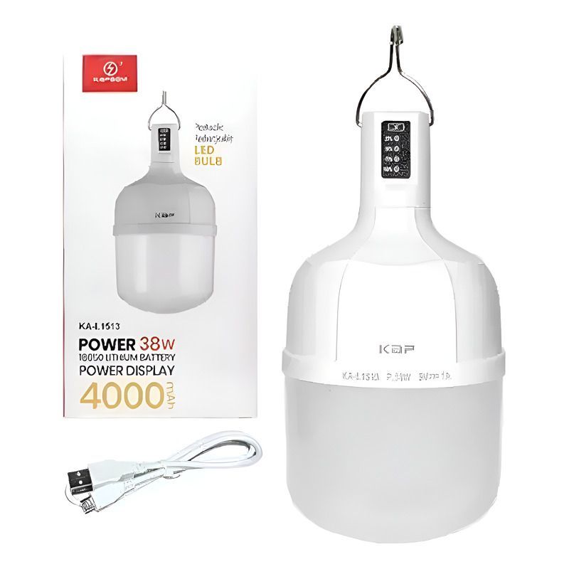Lâmpada Led 38w 4000mah Usb Bulbo Luz Emergência Recarregavel Luz Branco-neutro KA-L1513