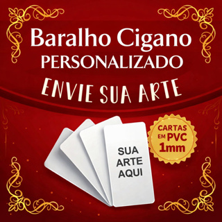 BARALHO CIGANO PERSONALIZADO - PVC1MM - ENVIE SUA ARTE em Oferta na Shopee