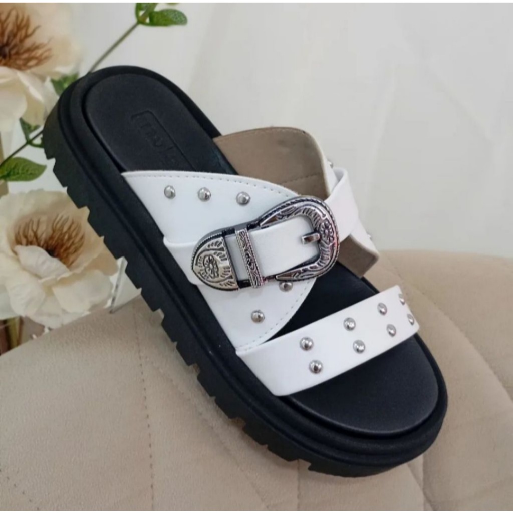 Sandália Moleca Birken Feminina com Fivela Papete Ana Castela