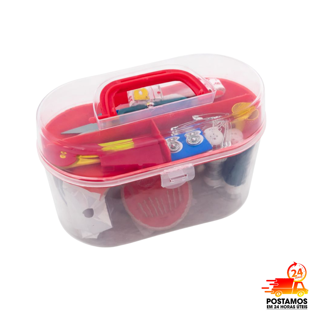 kit Costura Completo 42 Peças Mini Maleta Portátil Agulha Linha Tesoura Ótima Qualidade em Oferta na Shopee
