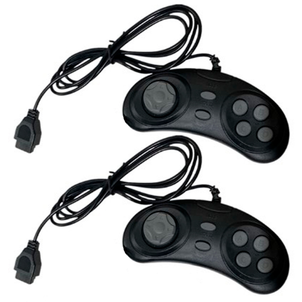 Sega Handle Manusear Clássico Joypad Controlador Jogos Mac Mega Drive Dvd Game Original Master System Dvd Kit 2 Unidades