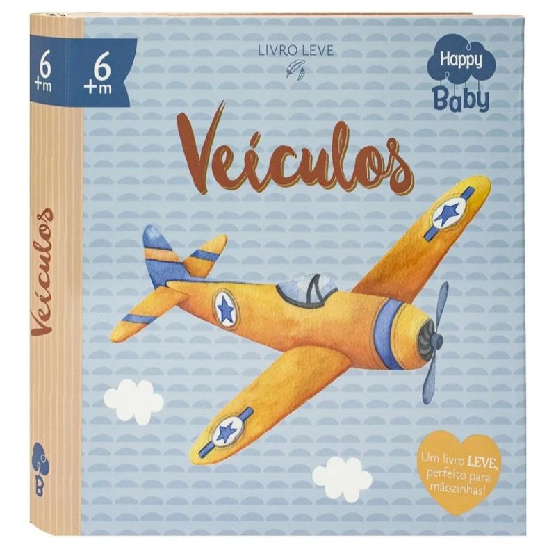 Livro Infantil Sensorial 6+ Meses | Veículos Coloridos | Estimula Coordenação e Aprendizado | Happy Books