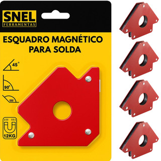 Esquadro Magnético 12kg C Imã Solda P Serralheiro Ângulo 45° 90° 135° Profissional Ferramentas