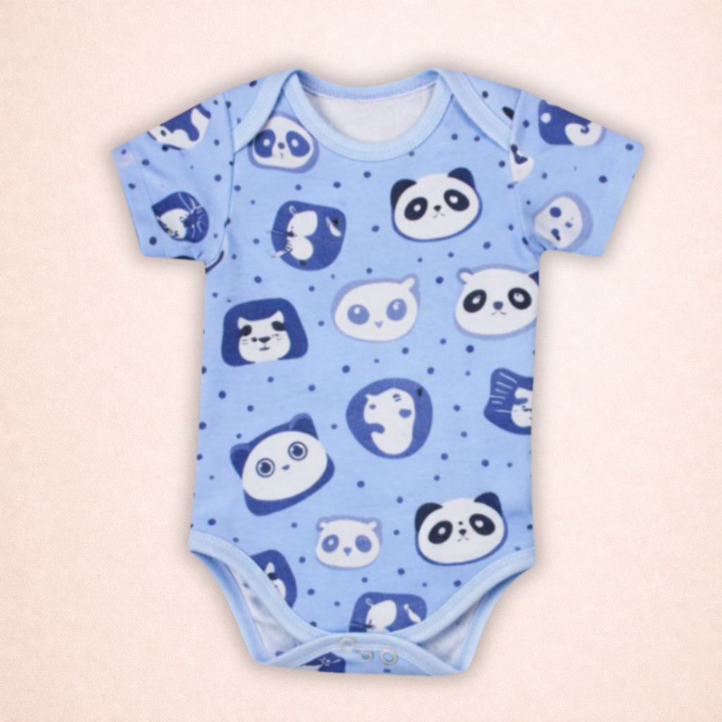 Kit 5 Peças Body Bebe M/curta Estampado 100% Algodão Menino